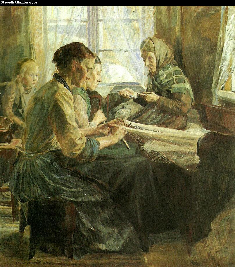 Carl Wilhelmson fiskarkvinnor bindande nat